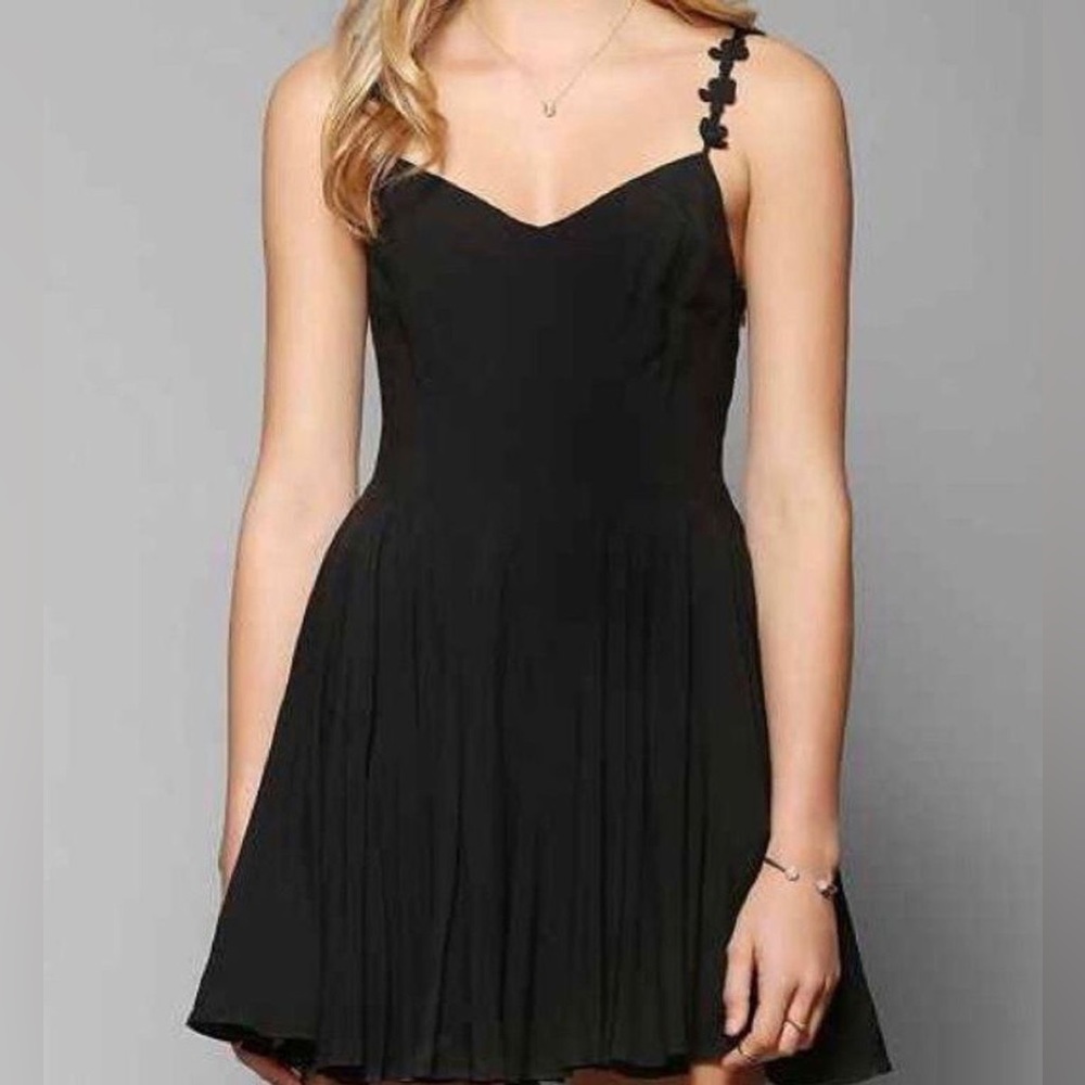 Urban Outfitters Black Cross Tie Back Dress